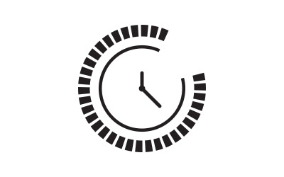Plantilla de diseño de ilustración plana vectorial de icono de reloj v.6