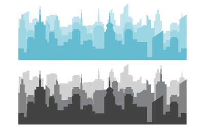 Projekt ilustracji wektorowej tła panoramy miasta v.1