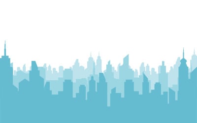 Projekt ilustracji wektorowej tła panoramy miasta v.4