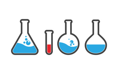 Szablon logo laboratorium medycznego zdrowia ilustracja wektorowa v.3