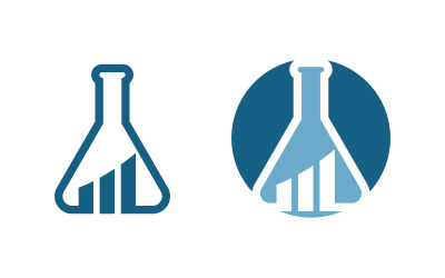 Szablon logo laboratorium medycznego zdrowia ilustracja wektorowa v.5
