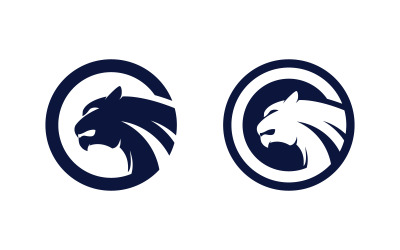 Szablon projektu ilustracji wektorowej logo Puma v.3