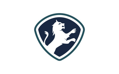 Testa di leone icona Logo illustrazione vettoriale design Template v.5