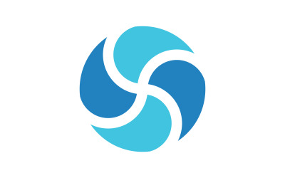 Diseño de ilustración vectorial del logotipo del icono de onda de agua de la naturaleza v.19