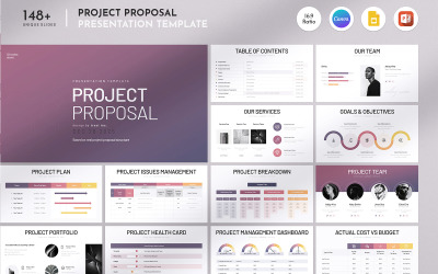 Diseño de plantilla de presentación de propuesta de proyecto
