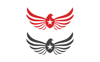 Falcon hawk wing ikon Mall logotyp illustration design v.5
