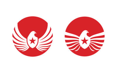 Icona dell&amp;#39;ala di falco Modello di logo illustrazione design v.1