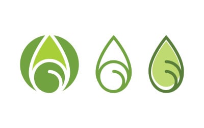 Natur Blatt Ökologie veganes Konzept Logo Illustration Vorlage v.32