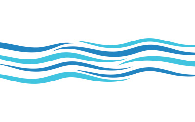 Natura Acqua onda icona Logo illustrazione vettoriale design v.13