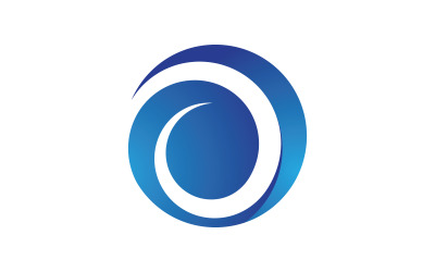 Natura Acqua onda icona Logo illustrazione vettoriale design v.5
