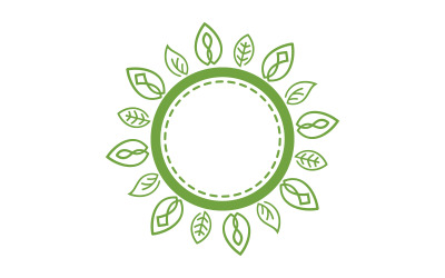 Natura foglia ecologia vegan concetto Logo illustrazione Template v.33