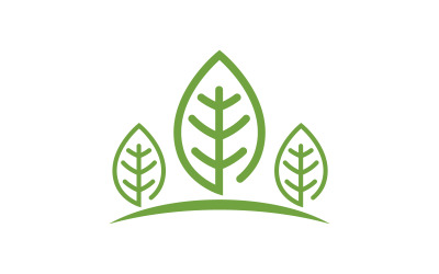 Natura foglia ecologia vegan concetto Logo illustrazione Template v.3