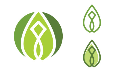 Nature leaf ecology vegan concept Logo illustration Template v.31