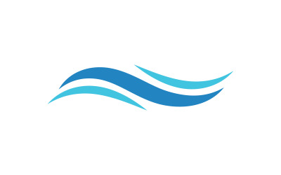 Nature Water wave icon Logo vector illustration design v.11