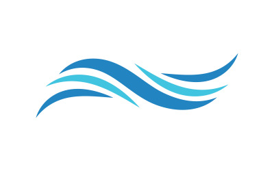 Nature Water wave icon Logo vector illustration design v.12