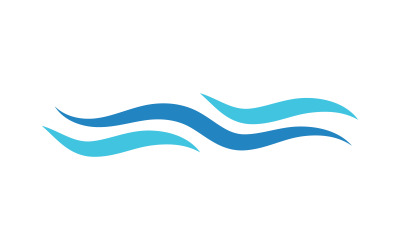 Nature Water wave icon Logo vector illustration design v.16
