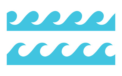 Nature Water wave icon Logo vector illustration design v.9