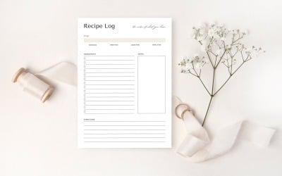 Recipe Log Design Template