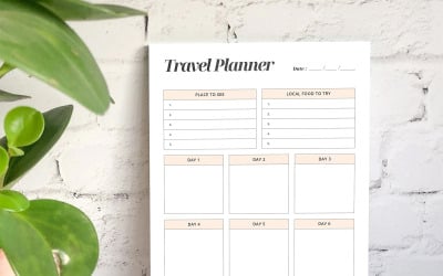 Travel Planner Design Template
