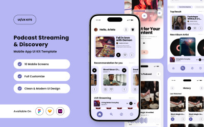 Castoria - Kit interfaccia utente elegante per l&amp;#39;app di streaming di podcast