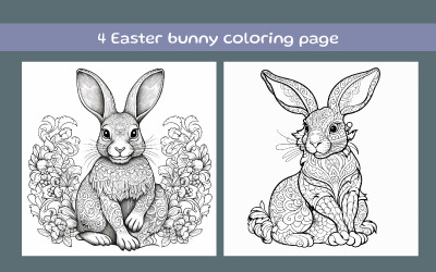 Coloriage lapin de Pâques