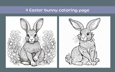 Desenho de coelho da páscoa para colorir