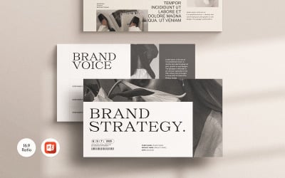 Diseño de plantilla de presentación de PowerPoint sobre estrategia de marca