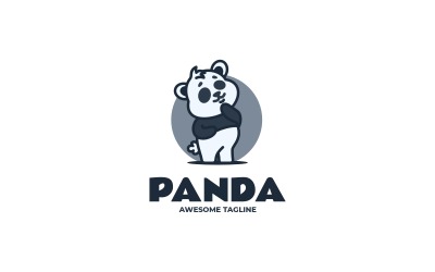 Einfaches Panda-Maskottchen-Logo 12