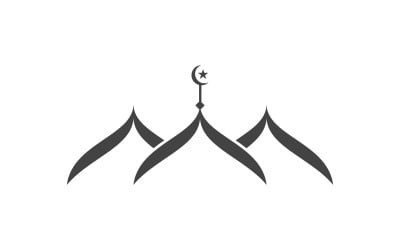 Muzułmański element ikony wektorowej Ilustracja szablon projektu v.10