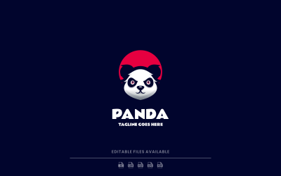 Panda Proste Logo Maskotki 9