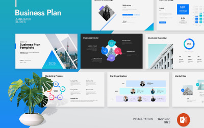 Plantilla de PowerPoint de plan de negocios de Smaet