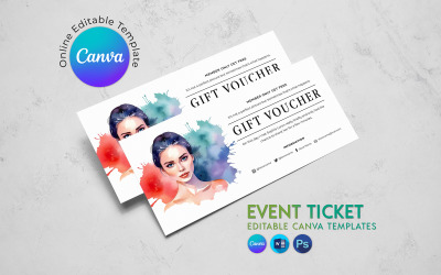 Projekt szablonu bonu upominkowego Canva