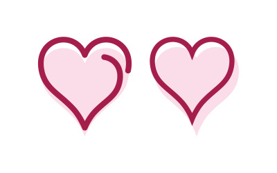 Beauty cute Love Vector icon illustration design v.8