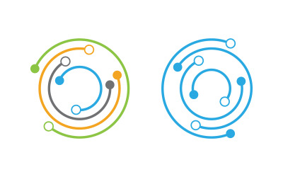 Circuit Modern icon illustration Logo Template design