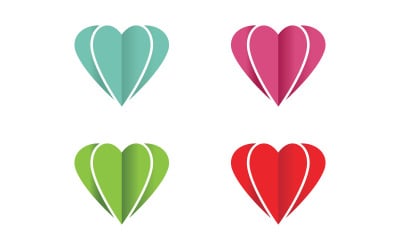 Diseño de ilustración de icono de vector de amor lindo de belleza v.10