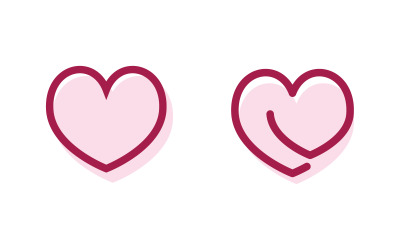 Diseño de ilustración de icono de vector de amor lindo de belleza v.5