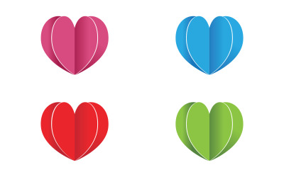 Diseño de ilustración de icono de vector de amor lindo de belleza v.9