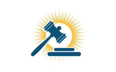 Diseño de ilustración vectorial de plantilla de logotipo de bufete de abogados v.5