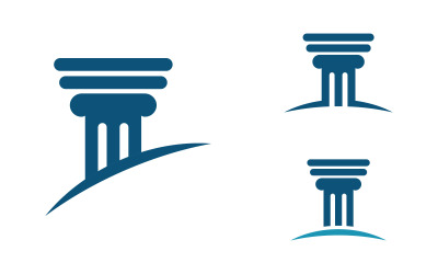 Hukuk Bürosu Logo Şablonu vektör çizim tasarımı v.3