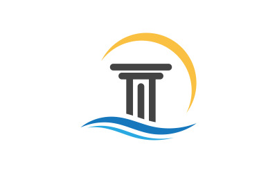 Hukuk Bürosu Logo Şablonu vektör çizim tasarımı v.4