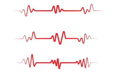 Icona della linea del battito cardiaco del polso medico Illustrazione vettoriale v.10