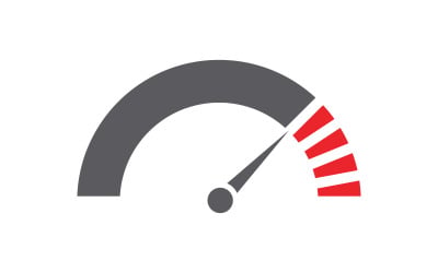 Icono de velocímetro deportivo de carrera para diseño de ilustración de logotipo de automóvil v.3
