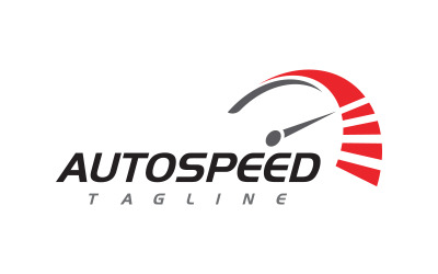 Icono de velocímetro deportivo de carrera para diseño de ilustración de logotipo de automóvil v.5