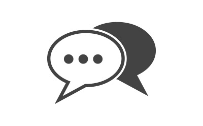 Konuşma balonu mesaj simgesi Logo şablonu tasarımı v.10