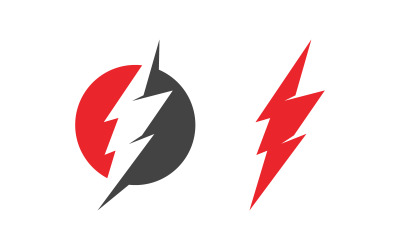 Lightning Power Logo Şablonu vektör simge illüstrasyon tasarımı v.4