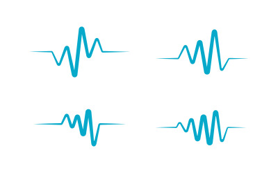 Medizinischer Puls, Herzschlag, Liniensymbol, Vektorillustration v.3
