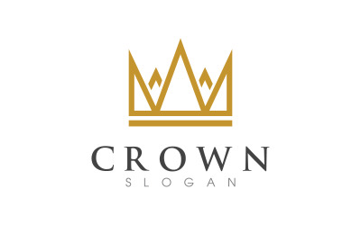 Modello di logo della corona della principessa del re icona vettoriale v.7