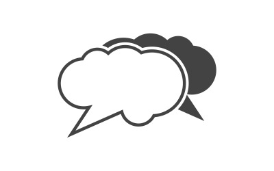 Plantilla de diseño de logotipo con icono de mensaje de burbuja de diálogo v.13