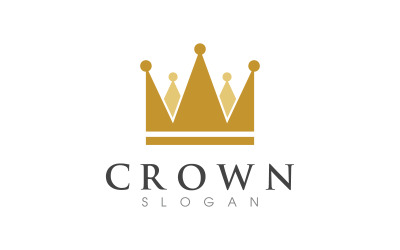 Plantilla de logotipo de la princesa corona del rey icono vectorial v.12