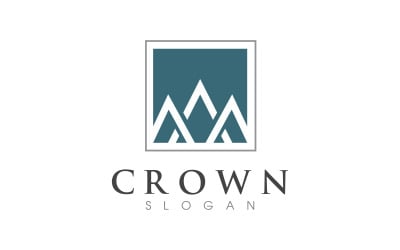 Princess Crown of king Logo Template vector icon v.9